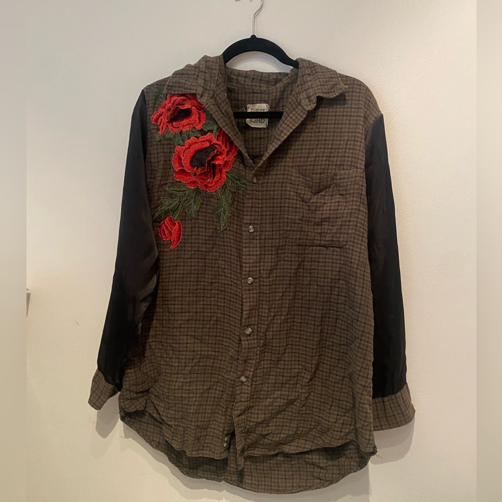 FUrst of a Kind silk sleeved flannel - size M/L